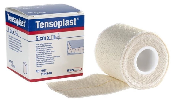 Tensoplast strækbind elastisk, 7,5cmx4,5m med klæb - Tensoplast