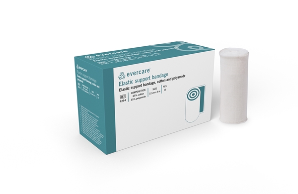 evercare elastisk støttebind, 12cmx4m - evercare® - 1
