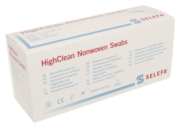 Selefa non woven kompres, 5x5cm 4 lag HighClean - SELEFA®