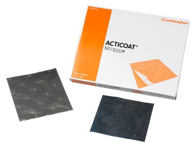 Acticoat antimikrobiel bandage, 10x10cm, 3 dage - Acticoat