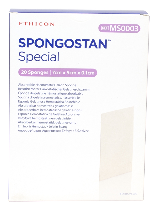 Spongostan haemostatic special, 7,5x5x0,1 cm - Spongostan - 3