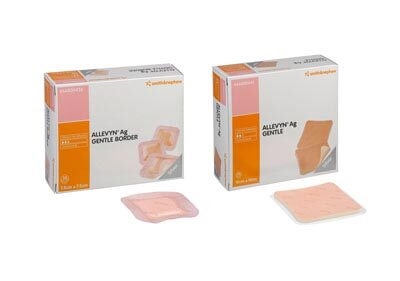 Allevyn Ag gentle border, 7,5x7,5cm - Allevyn