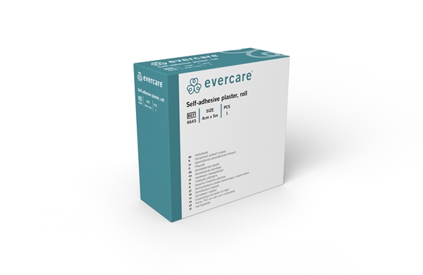 evercare plaster på rulle, 4cmx5m med pad - evercare® - 2