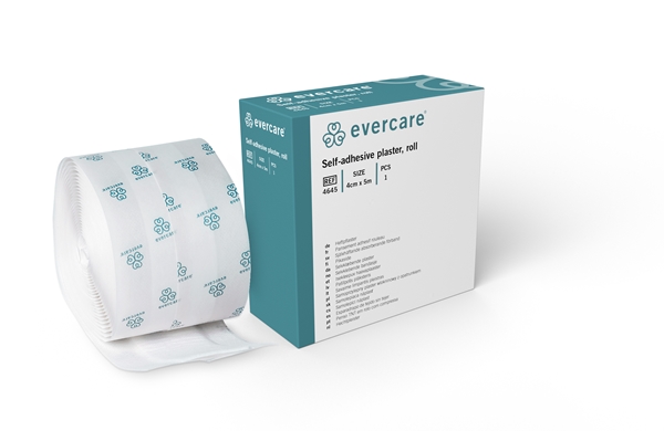 evercare plaster på rulle, 4cmx5m med pad - evercare® - 1