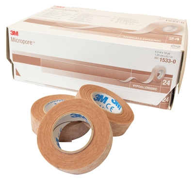 Micropore kirurgisk tape, 1,25 cm x 9,1 m beige - Micropore