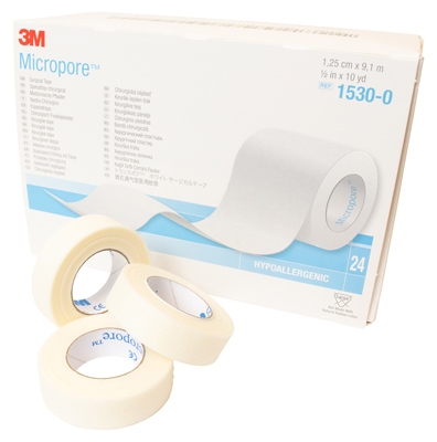 Micropore kirurgisk tape, 1,3 cm x 9,1 m hvid - Micropore