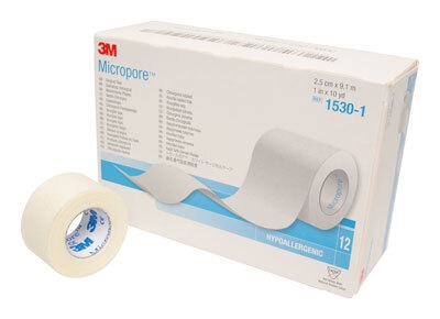 Micropore kirurgisk tape, 2,5 cm x 9,1 m hvid - Micropore