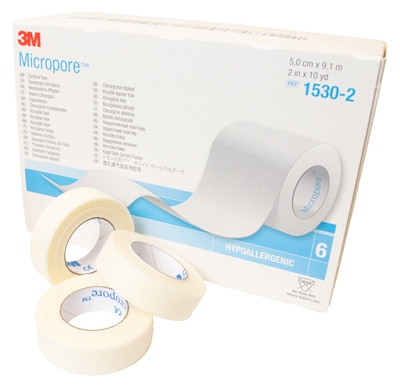 Micropore kirurgisk tape, 5 cm x 9,1 m hvid - Micropore