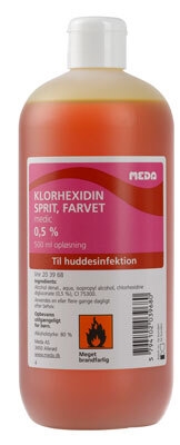 Klorhexidin farvet sprit 0,5% , 500ml