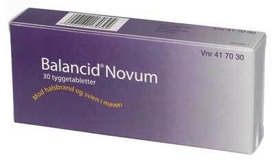 Balancid novum , 449+109mg tyggetabletter HF