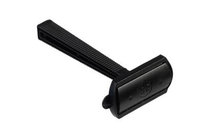 Barberskraber, skær på 2 sider, sort, L=10cm