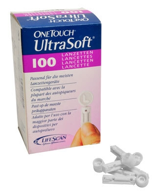 OneTouch Ultrasoft lancetter, 28G steril