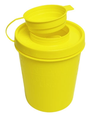 Uson kanylebeholder gul/gul, 500ml, H10,8cm, Ø9cm(top)