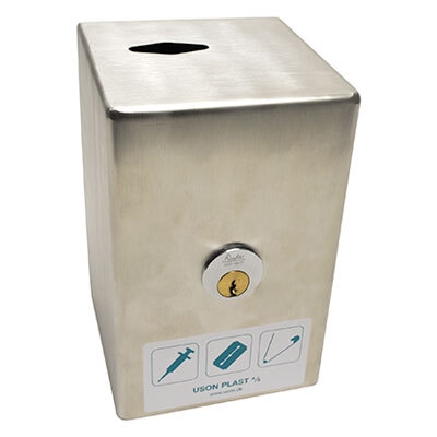 Uson Safeboks kanylebeholder, til 500ml rustfri stål