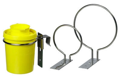 Bøjleholder til kanylebeholder, rustfri stålring 1,5/1,7/2,0 l