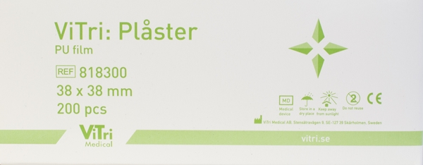 ViTri injektionsplaster PU, 3,8x3,8cm transparent - 2