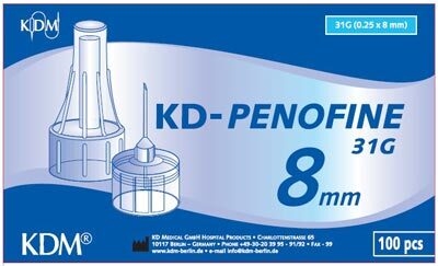 KD-Penofine Penkanyle, 31G (0.25 x 8 mm) Mørkblå - KD-Penofine