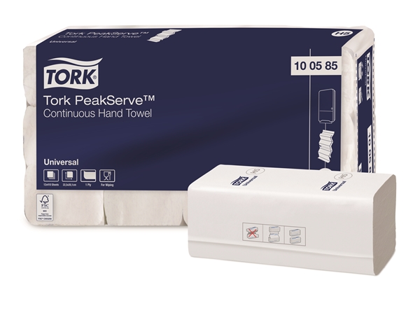 Tork PeakServe håndklædeark, hvid 1-lags H5 - Tork PeakServe