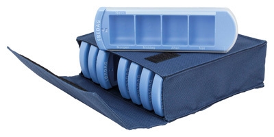 Doseringsæske Medinizer, ugesæt 8stk i blå etui