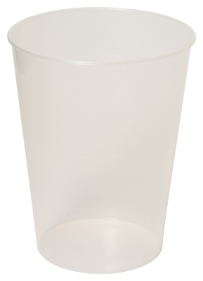 Drikkebæger transparent, 185ml med graduering - 1
