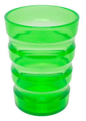 Rille-krus grøn, måleinddeling 100/200ml