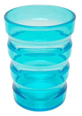 Rille-krus blå, måleinddeling 100/200ml