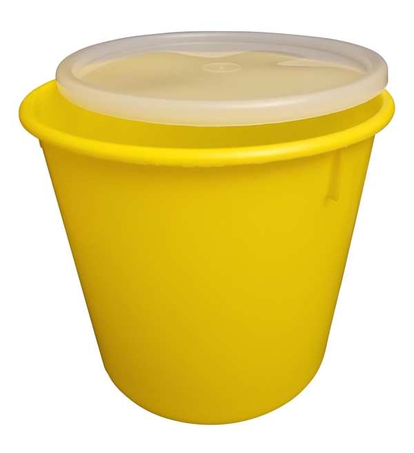 Plastbeholder med klemlåg, 3500ml gul/naturel