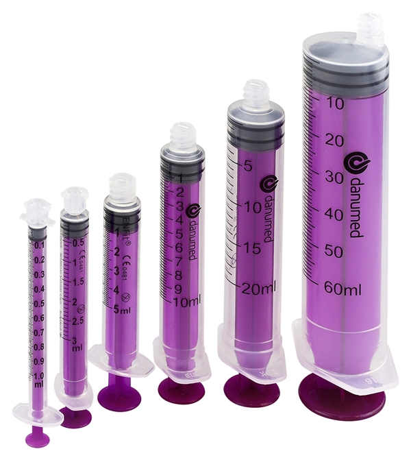 danumed Enteral sprøjte, 3ml engangs, lilla, ENFit LDT - danumed®  - 2