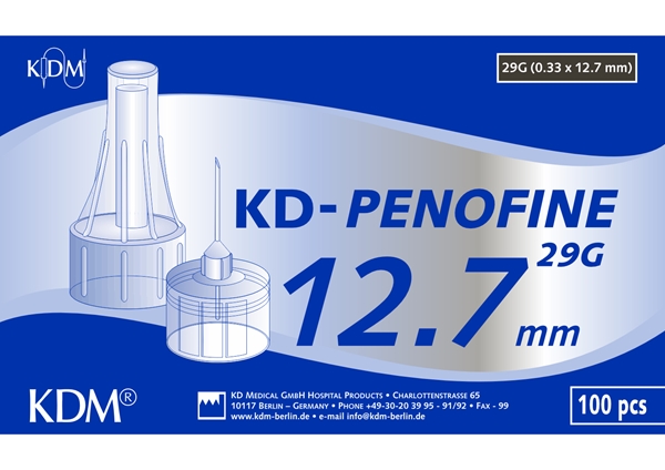 KD-Penofine Penkanyle, 29G (0.33 x 12.7 mm) Sort - KD-Penofine - 2