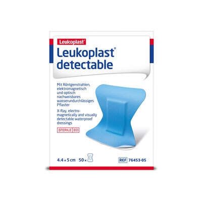 Coverplast plaster Detectable, 4,4x5,0cm blå vandafvisende - 2