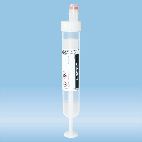 S-monovette til formalin, 9 ml prøveglas