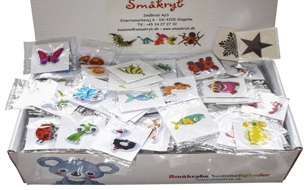 Legetøj, Stickers & tattoo, Blandet box