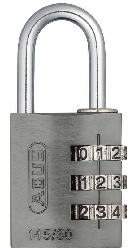 Hængelås med kode, ABUS, 22 mm sølv, 3 tal