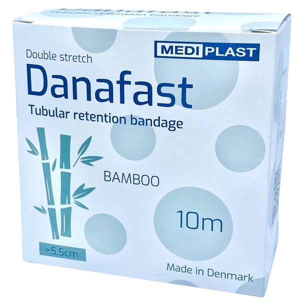 DANAFAST, double stretch, 3,5 cm x 10 m, Rød