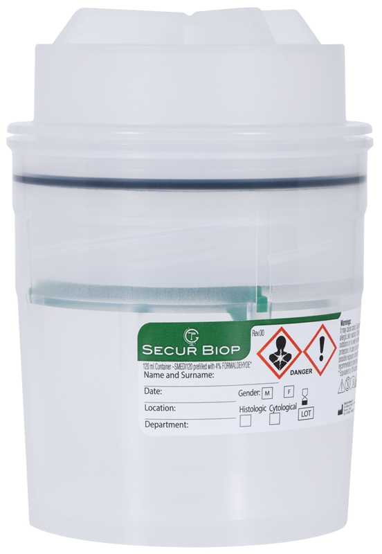 SecurBiop MEDI formalin 120ml, Forudfyldte beholdere - 2