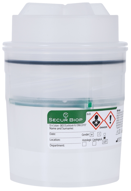 SecurBiop MEDI formalin 120ml, Forudfyldte beholdere - 1