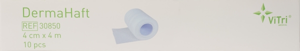 DermaHaft fikseringsbind, 4cmx4m latexfri, hvid - DermaHaft - 2