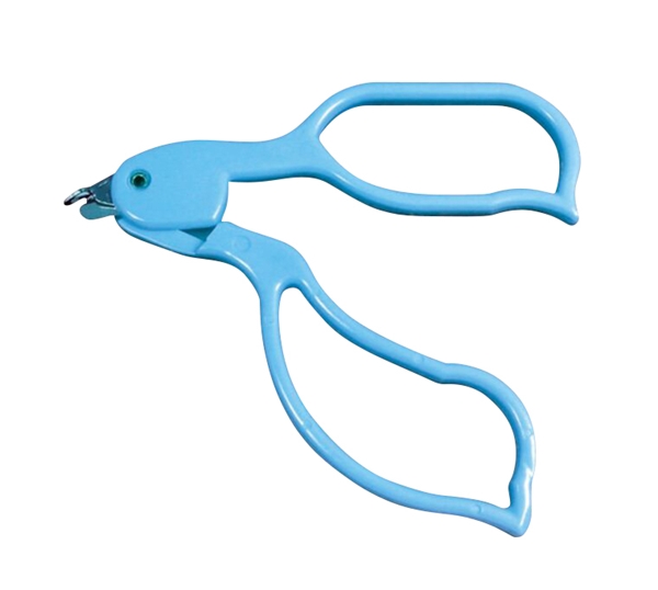 Agraftang, blå, metal, Steril engangs