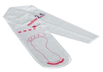 Mediven 2-i-1 / strømpepåtager, og -aftager i et