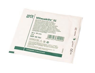 Vliwaktiv Ag absorberende, 10x10cm