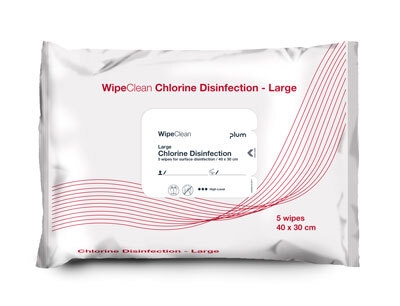 WipeClean overfladedesinfektion, 30x40 cm serviet med klor