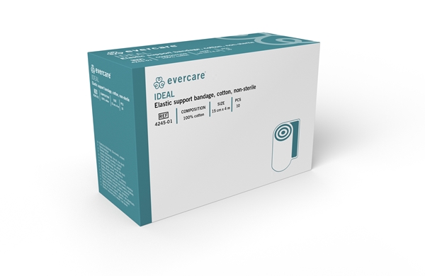 evercare Ideal støttebind elas, 15cmx4m 100% bomuld usteril - evercare® - 2