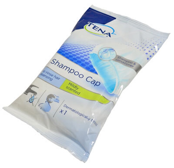 Tena shampoohætte  m/balsam, tørvask <0,1% parfume - Tena
