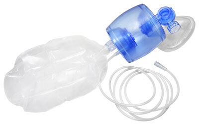 Rubens ballon m/maske 5 voksen, >30kg engangs 2500ml ballon