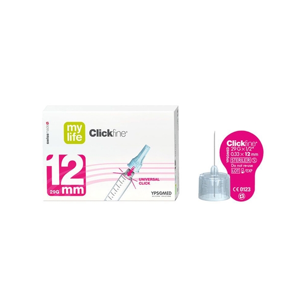 MyLife Clickfine Penkanyle, 29G (0,33  x 12 mm) steril - MyLife