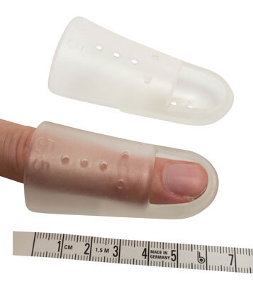 Fingerskinne mallet nr 5.5, polypropylen klar 7,5cm