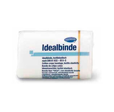 Idealbind støtte let elastisk, 15cmx5m hvid 100% bomuld