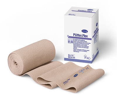 PütterFlex kortstræksbind, 8cmx5m beige 100% bomuld