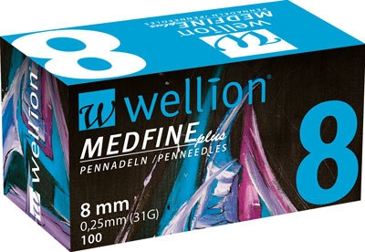 Wellion MEDFINE Penkanyle, 0,25x8mm 31G steril