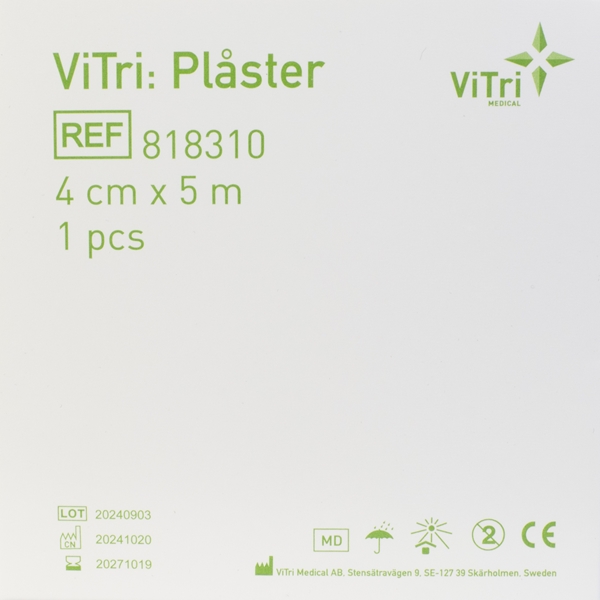 Vitri textil plaster, 4cmx5m rulle beige - 2